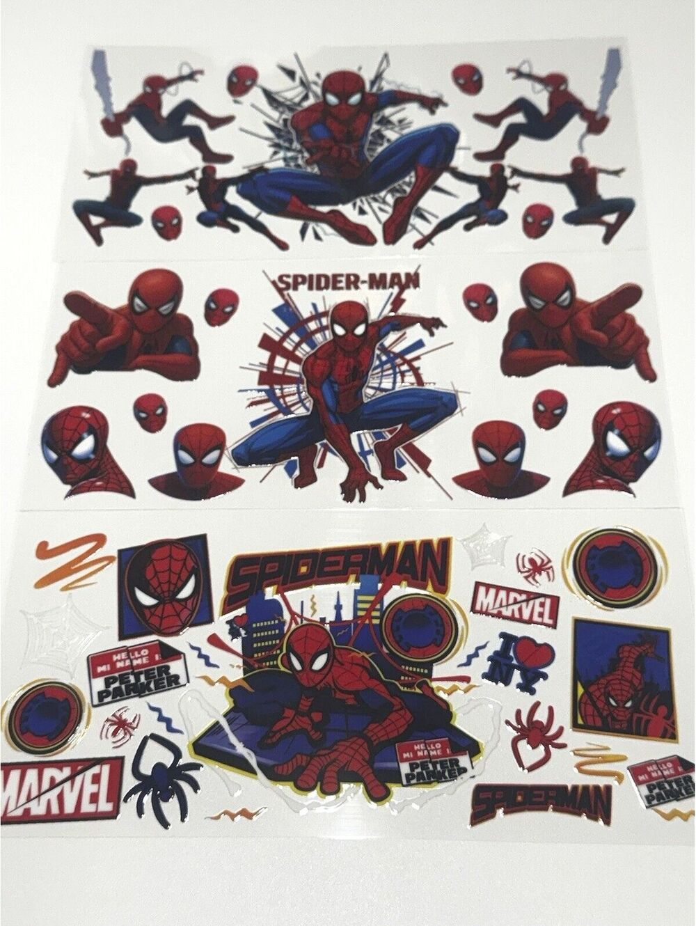 3 Cup Wraps Spiderman UV DTF Assorted Set NEW for 16 oz Cups Spider-Man Tumblers